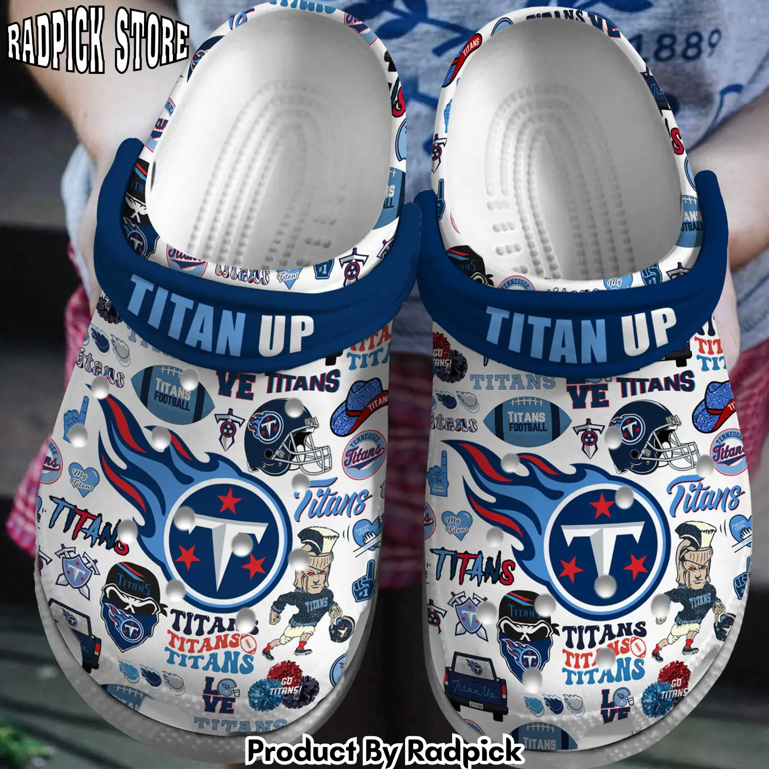Radpick tennessee titans nfl sport crocss crocband clogs shoes comfortable for men women and kids footwearelite exclusive fky rp652799